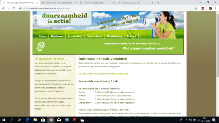 ecologische voetafdruk